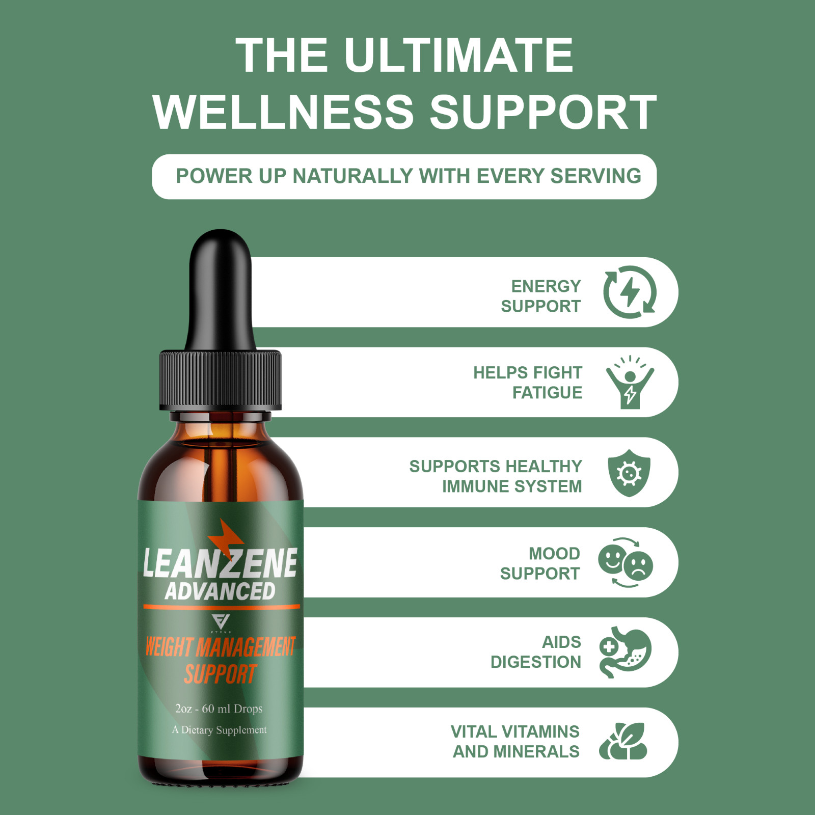 (5 Pack) Leanzene Weight Management Support, Leanzene Advanced Drops (10oz)