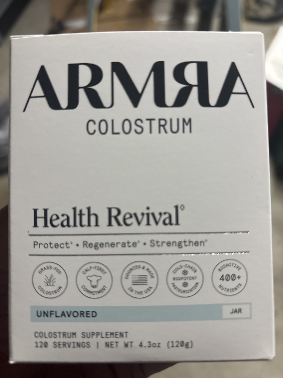 ARMRA Colostrum Health Revival Unflavored Supplement 120 Servings, 4.3 oz