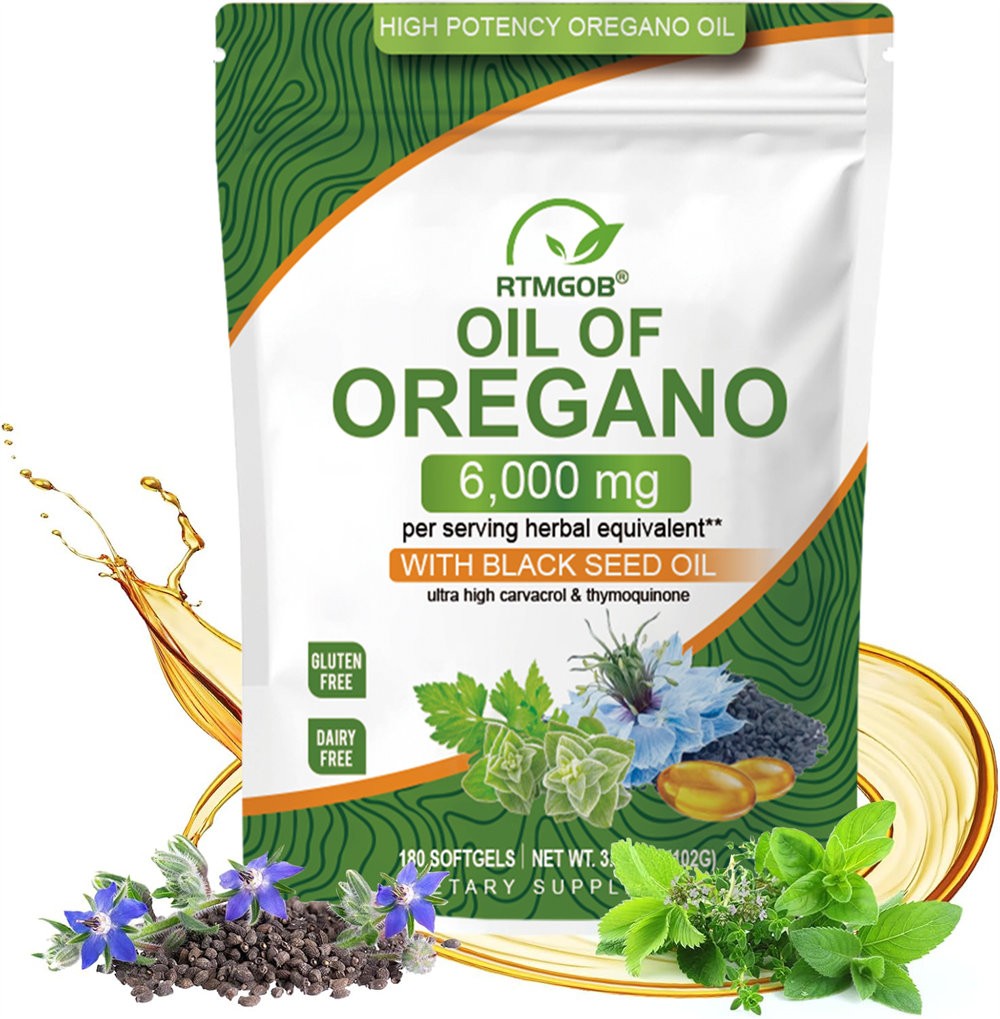 Oregano Oil 6000mg 300gels Contains Carvacrol and Thymoquinone