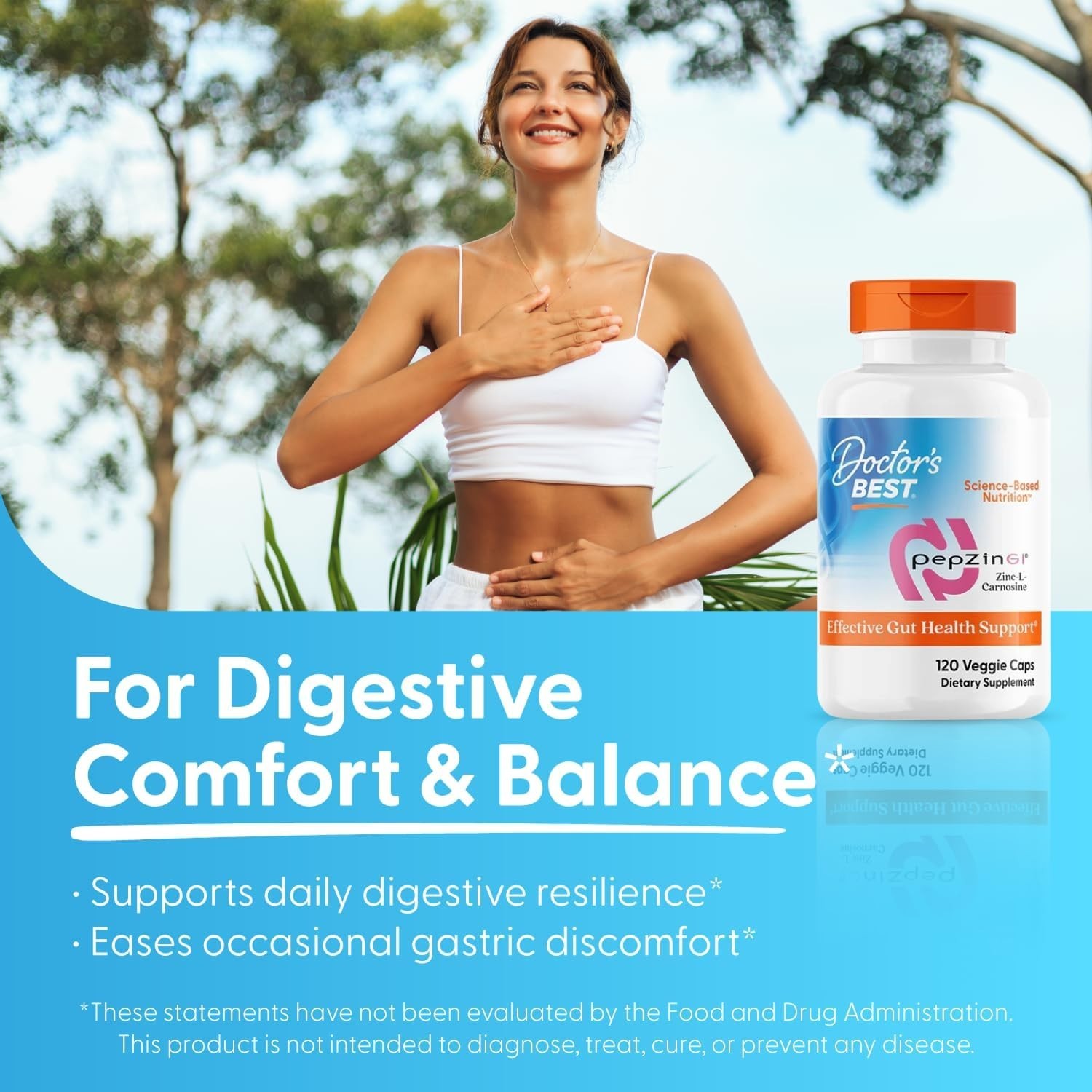 Doctors Best PepZin GI, Zinc-L-Carnosine Complex, Non-GMO, , Gluten Free