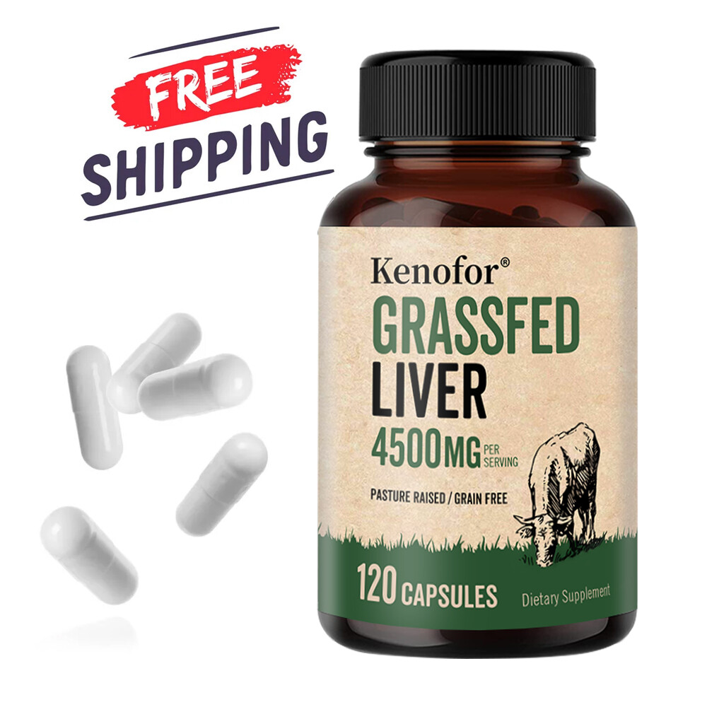 Grass Fed Liver Supplement 4500MG 120 Caps – Immune Support, Beef Liver Capsules