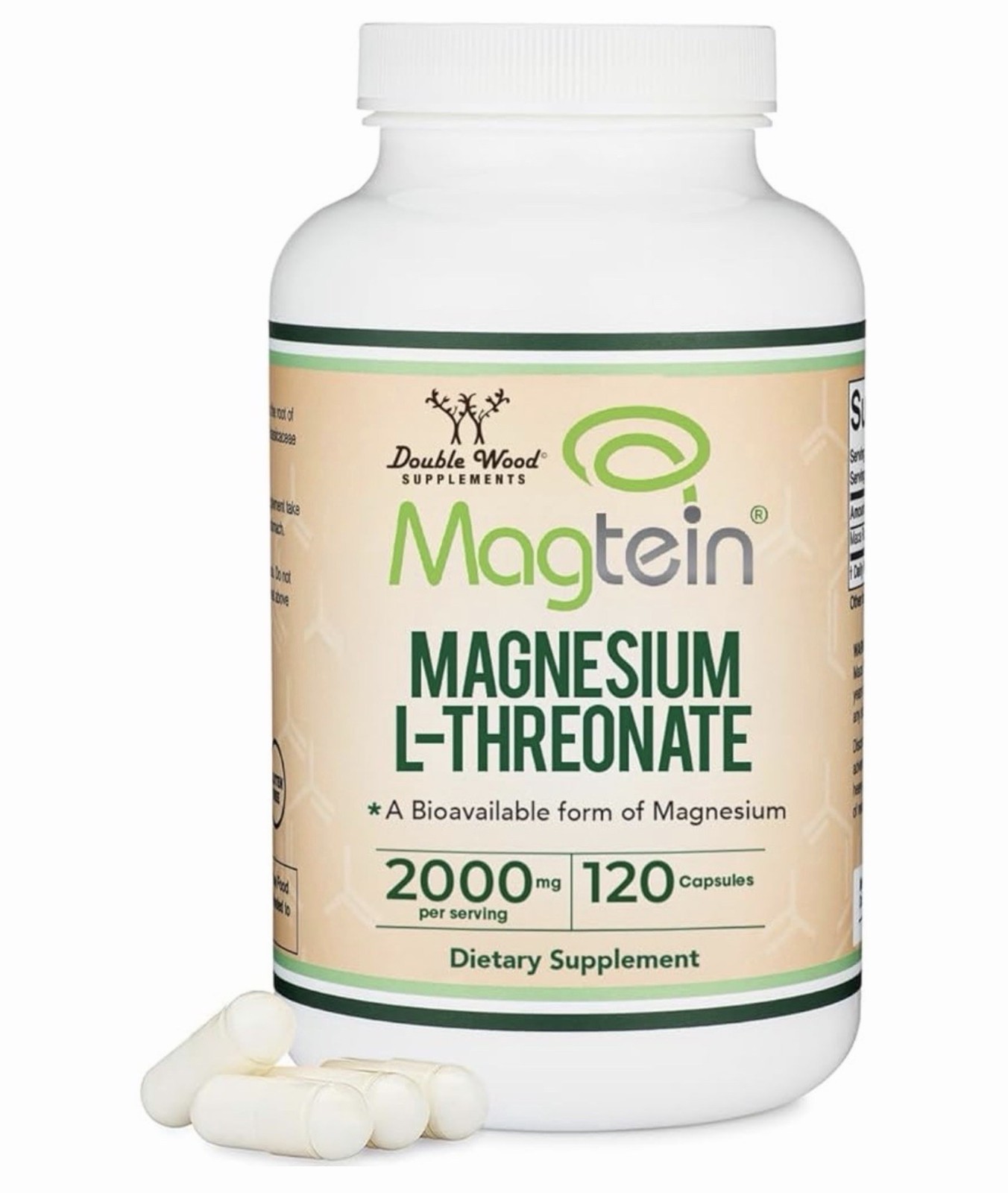 Double Wood Magnesium L-Threonate (Magtein) 2000mg