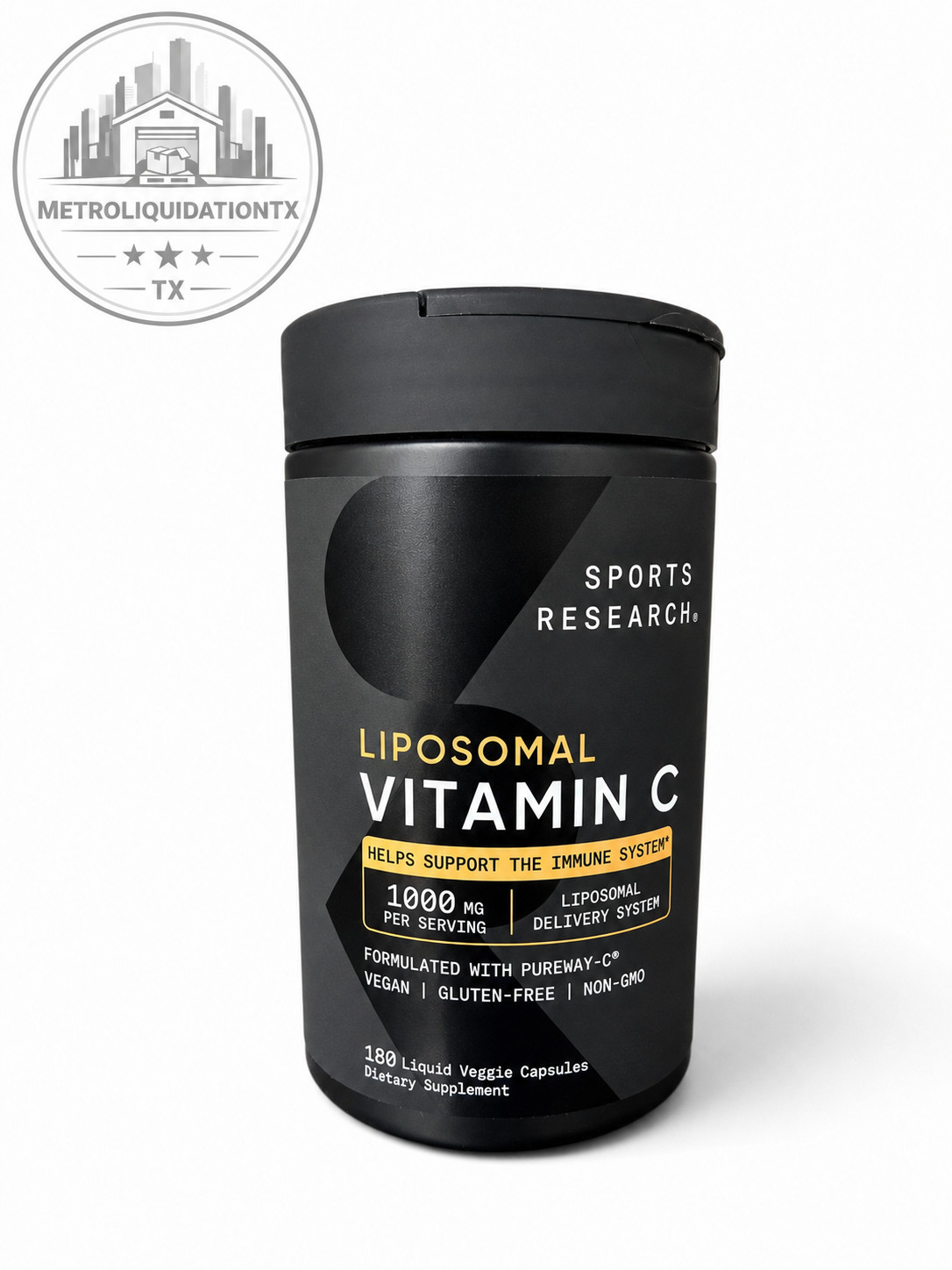 Sports Research Liposomal Vitamin C 1000mg Vegan 180 Caps EXP 09/2028