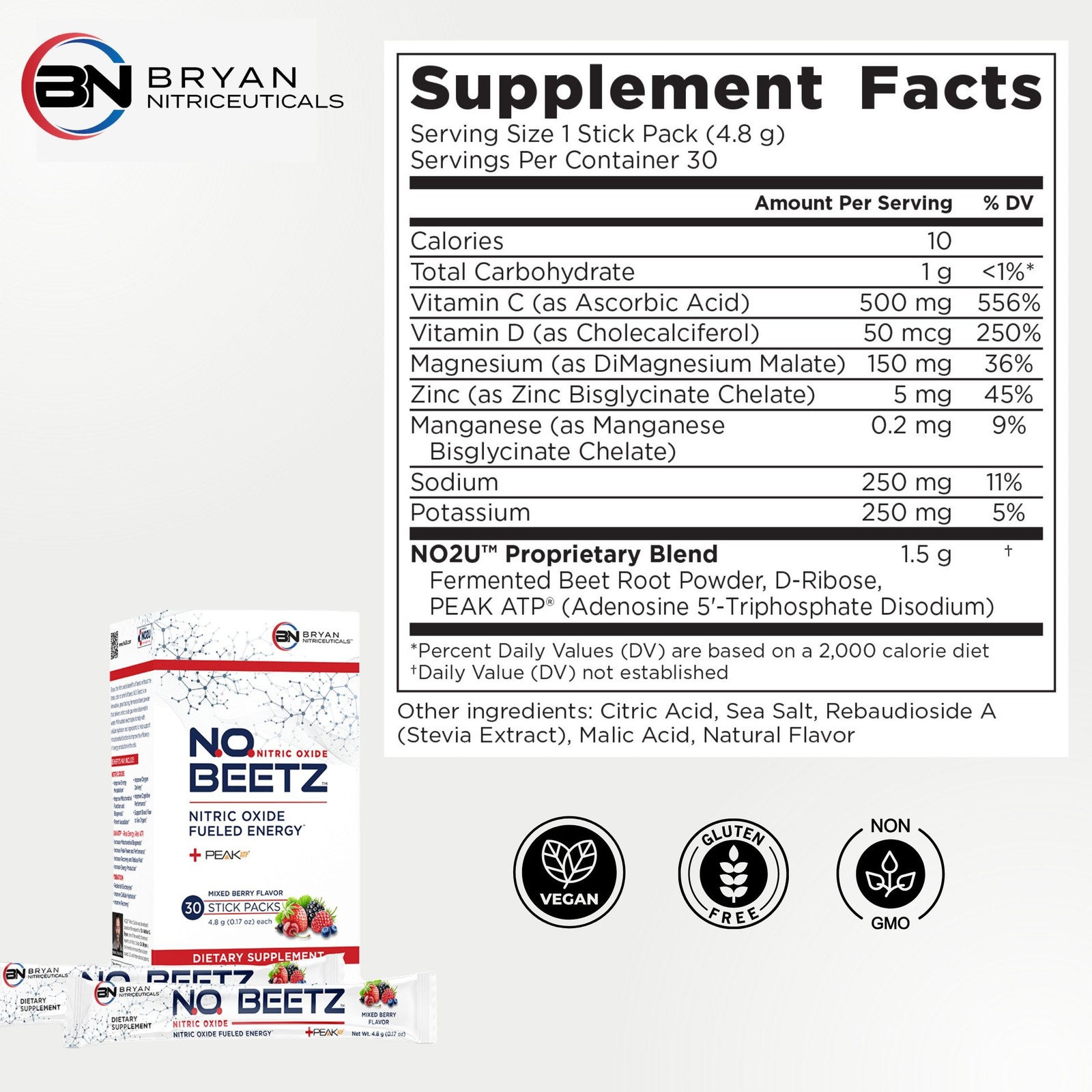 N.O. Beetz Nitric Oxide Fueled Energy Boost Supplement, Hydration & Cellular …