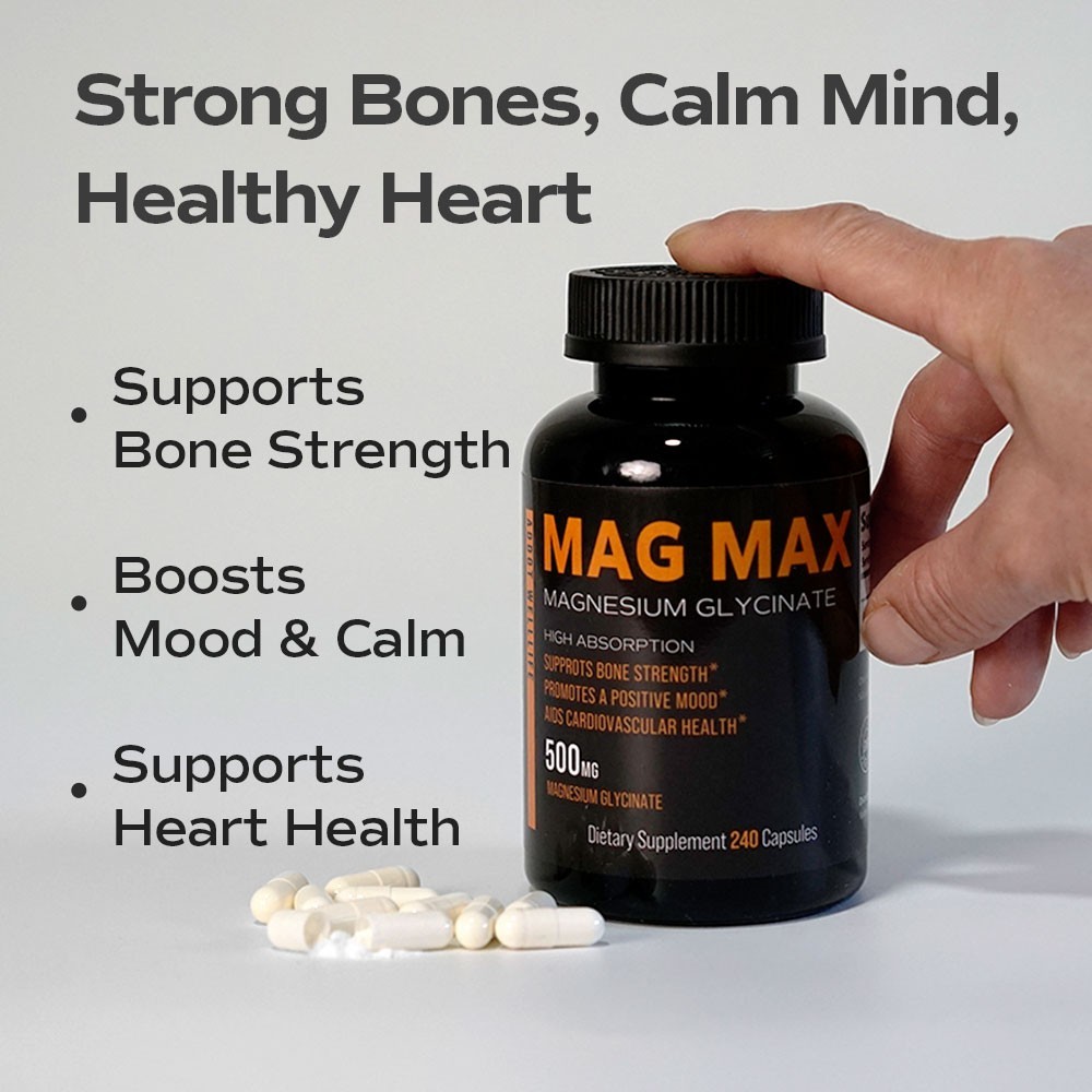 Magnesium Glycinate 500mg – 240 Capsules | 8-Month Supply | High Absorption