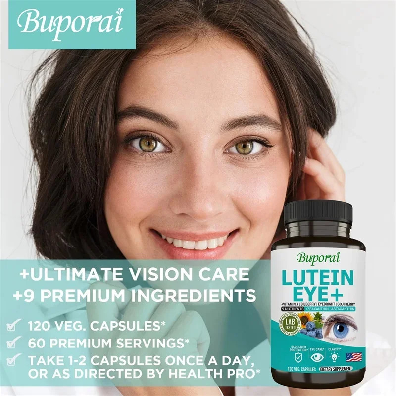 Lutein Eye + 120pcs,Relieve Eye Fatigue,Dryness,Yellow Spots,Health Eye Vitamins