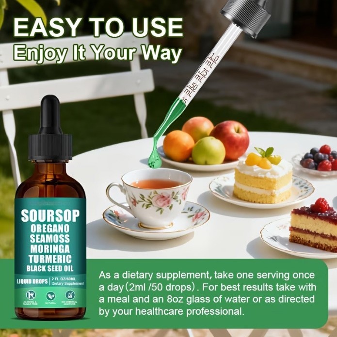 10-in-1 Soursop Bitters Liquid Drops – for Immune Health & Daily Wellness