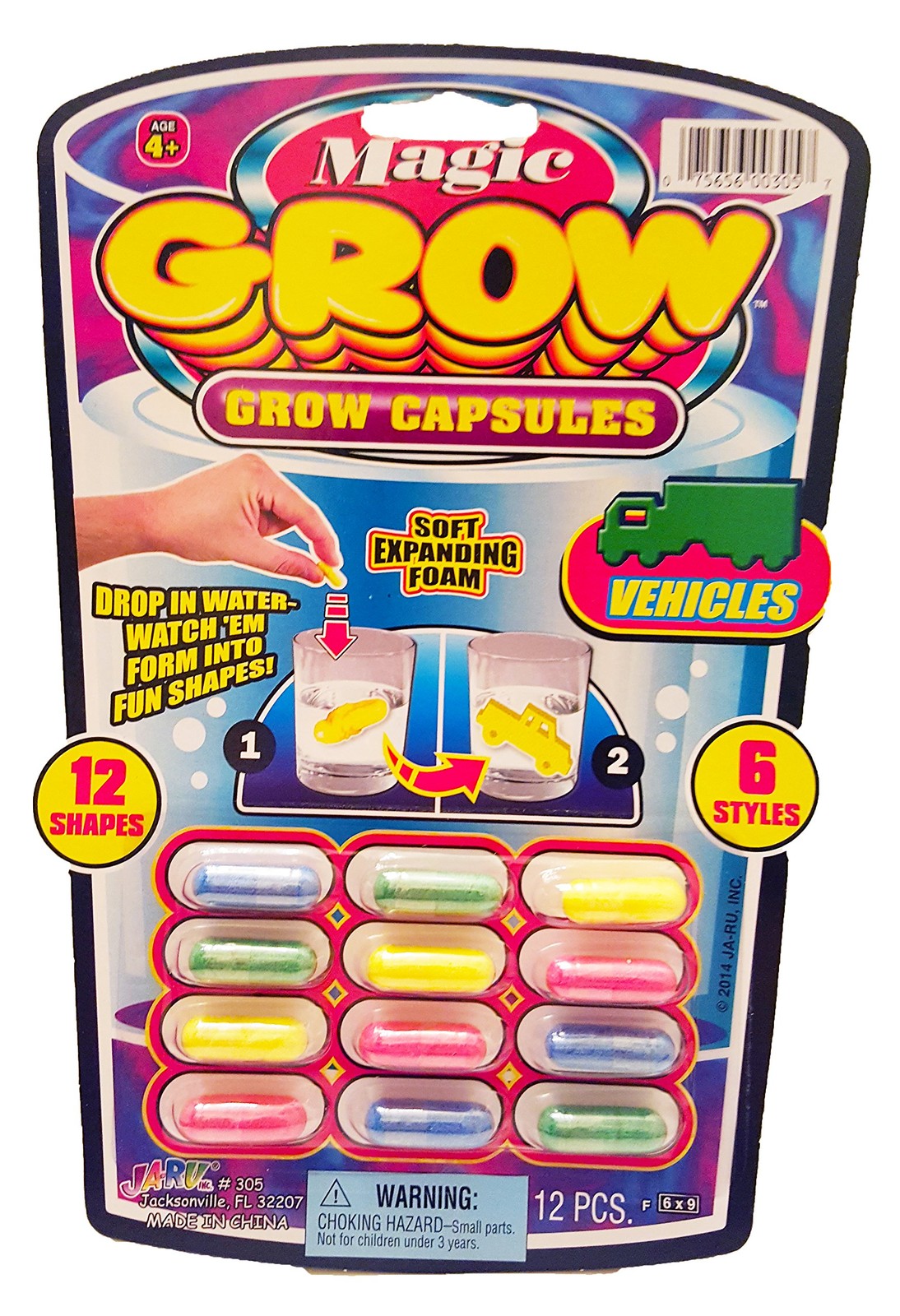 72 Pcs Magic Grow Foam Capsules Water Growing Toys Dinosaur Animal Party Favors