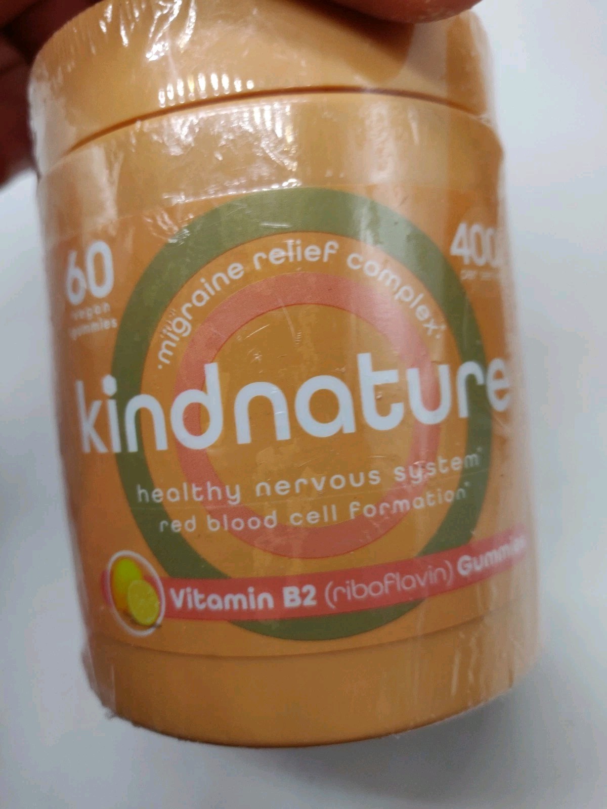 Kind Nature Vitamin B2 Gummies Riboflavin 400mg (Non-GMO, Gluten-Free, Vegan)