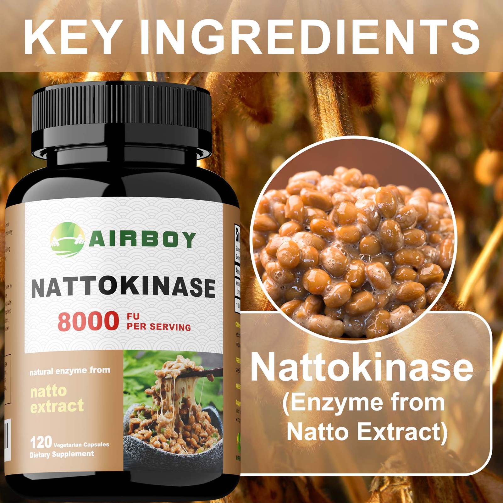 Nattokinase 240pcs – Heart & Cardiovascular Health, Circulatory Support