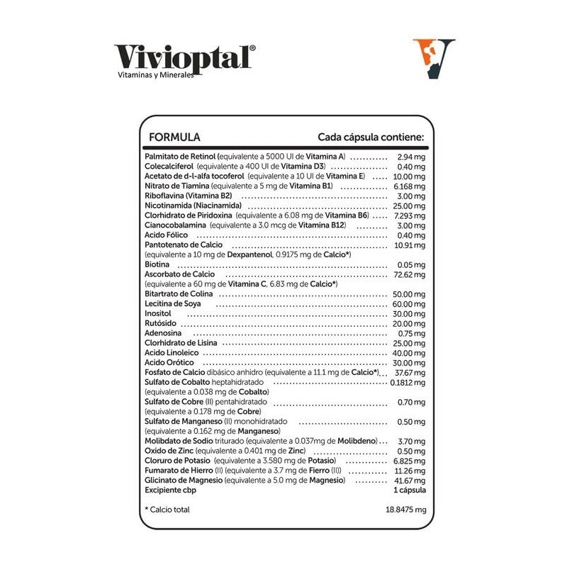 VIVIOPTAL 105 CAPSULES MULTIVITAMIN & MULTI-MINERAL GERMAN FORMULA 🇩🇪