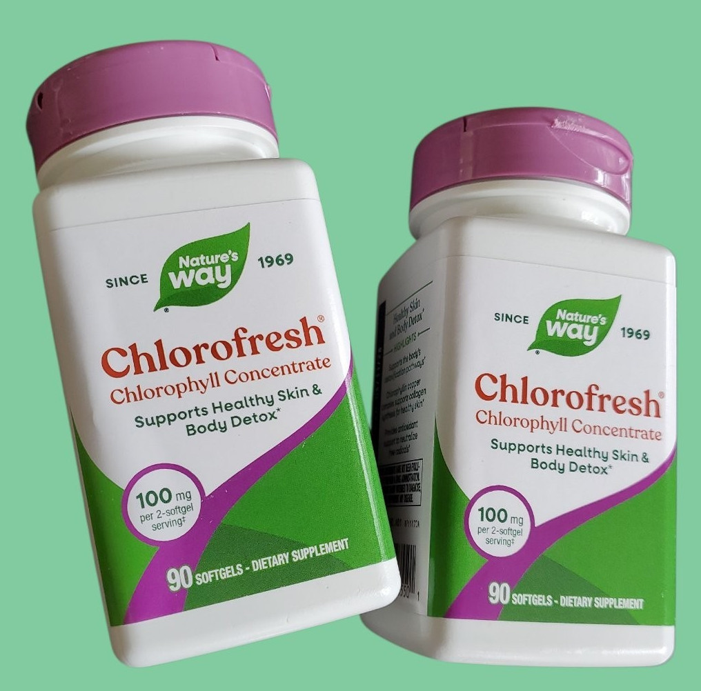 2 PACK Nature’s Way Chlorofresh Chlorophyll Concentrate 90 + 90 Softgels, 08/28