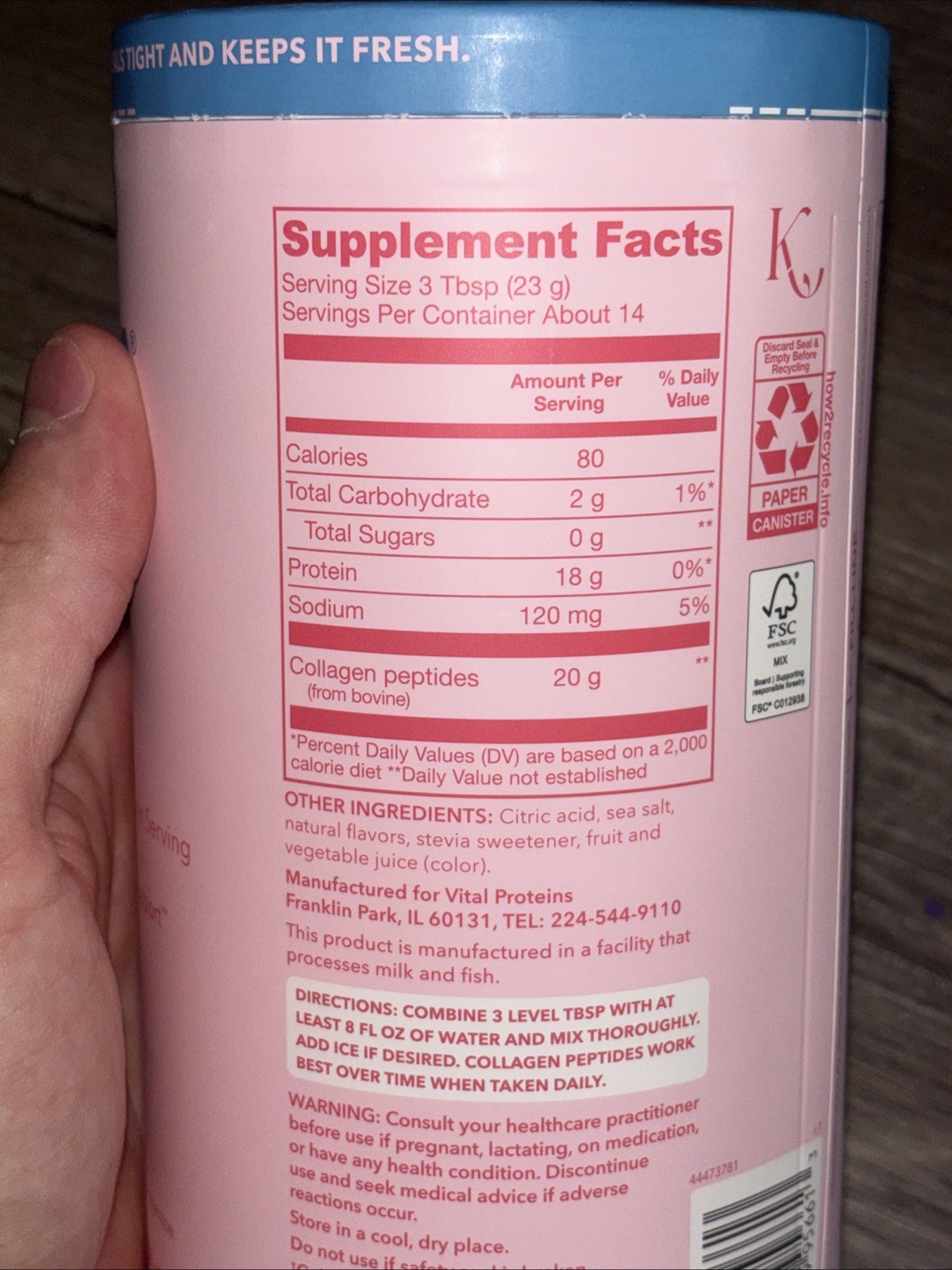 New Vital Proteins Strawberry Lemonade Limited Edition Collagen Peptides 25.7oz