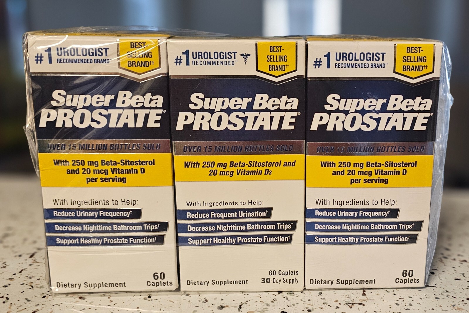 New Vitality Super Beta Prostate Urinary Health Caplets 60ct LOT OF 3 EXP 09/28+