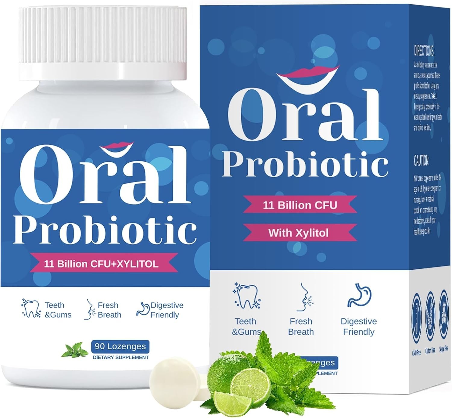 Oral Probiotics for Mouth Bad Breath for Adults – 11 Billion CFU – Oral Dental P