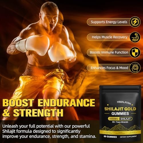 Pure Himalayan Shilajit Gummies Gold No Added Sugar I AshPure Himalayan Shilajit