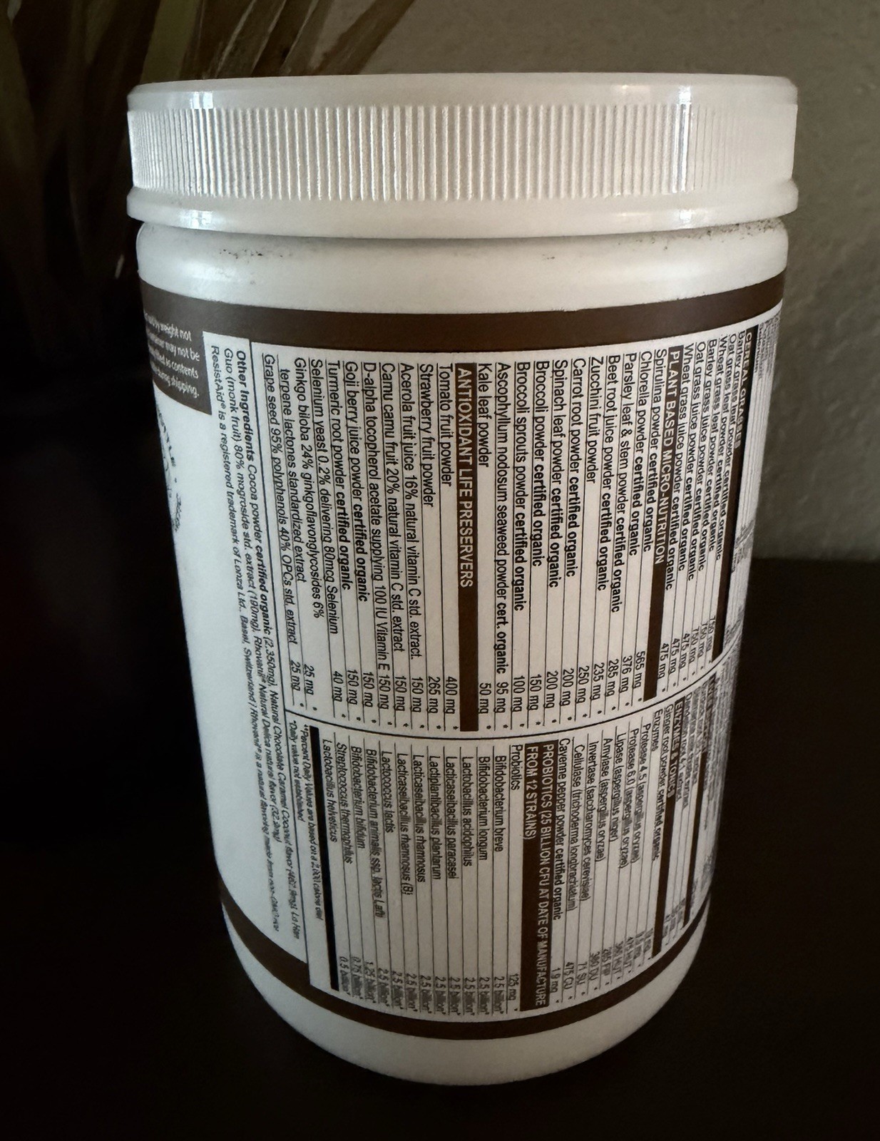 Vibrant Health GREEN VIBRANCE Chocolate Coconut Plant-Based 12.35 oz Exp 5/2027