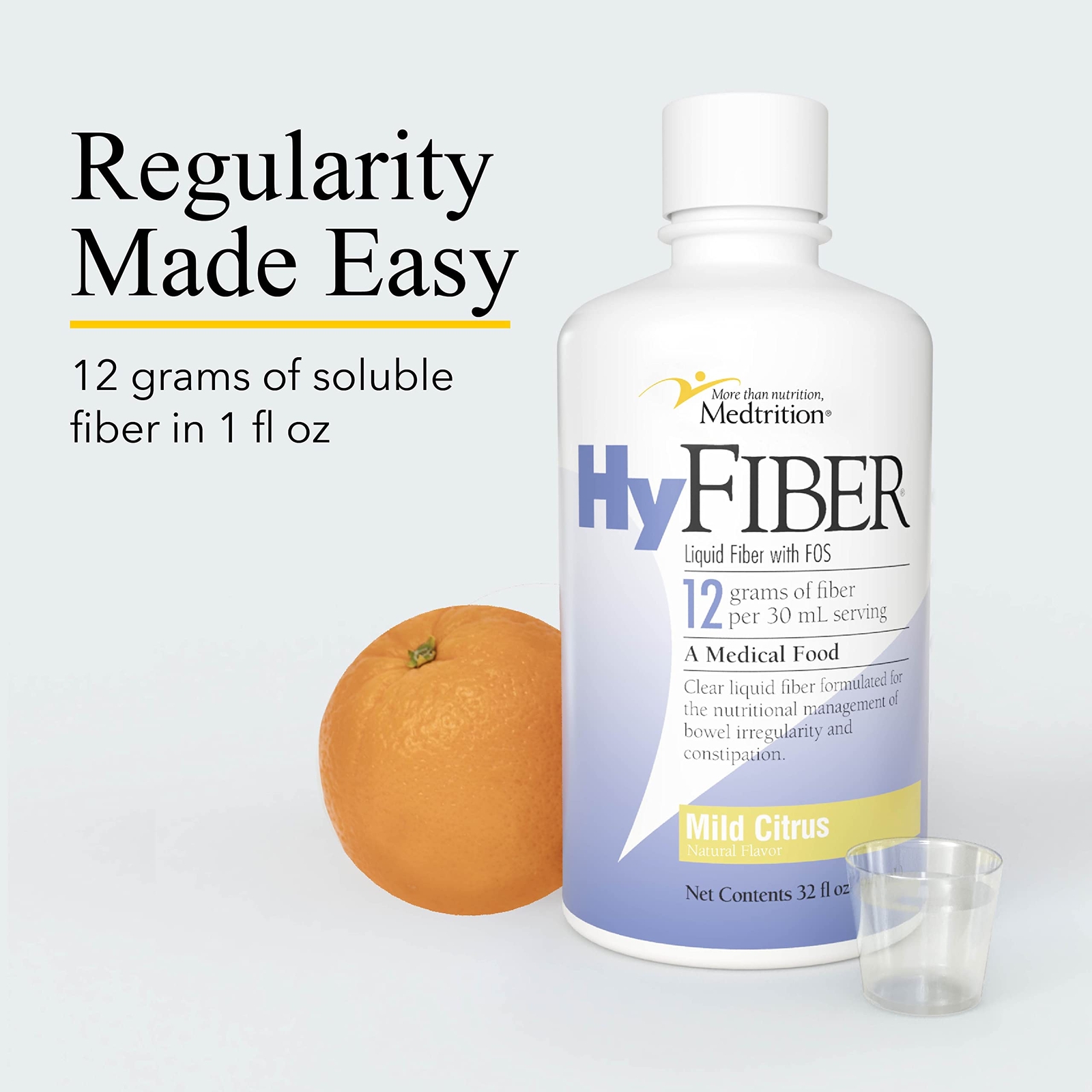HyFiber Liquid Fiber Supplement 32 Oz Sugar Free Prebiotic for Digestive Health