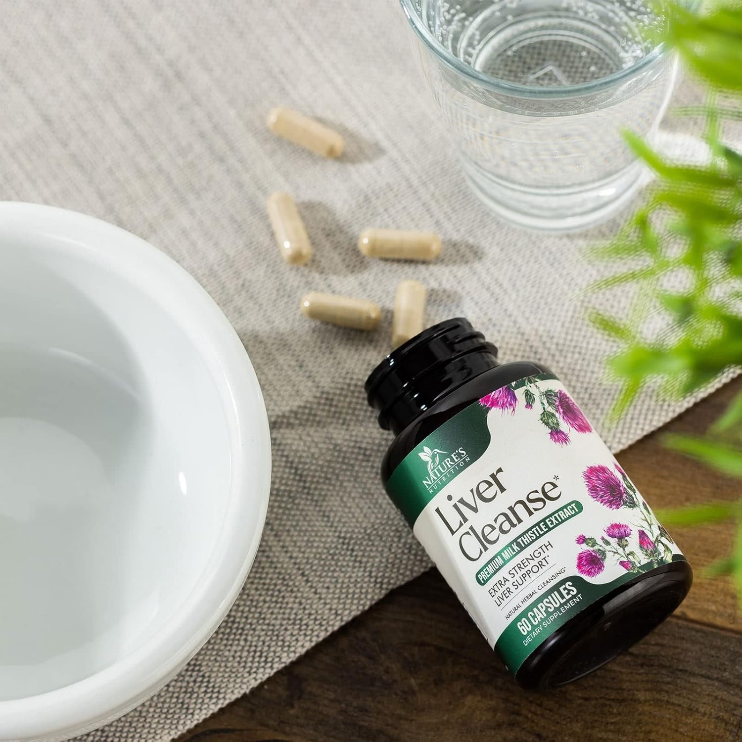 Liver Cleanse & Detox Support Supplement 1166mg with 22 herbs + Milk Thistle