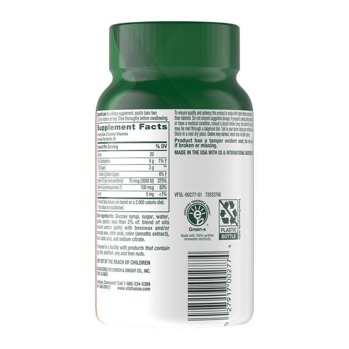 Vitafusion Power Plus Vitamin D3 + K2 Gummy Supplement