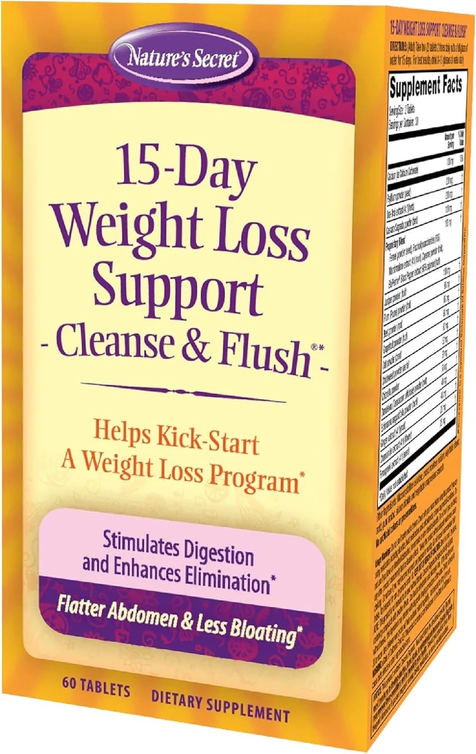 Nature’s Secret 15-Day Weight Loss Support 60 tablets (pack of 2) EXP:08/26
