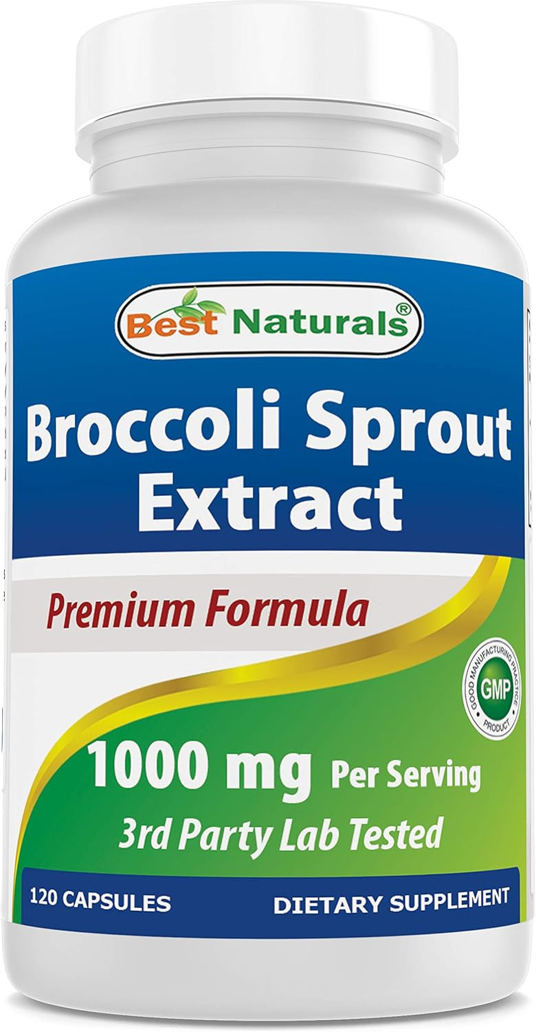Best Naturals Broccoli Sprout Extract 120 Capsules Non GMO Gluten Free