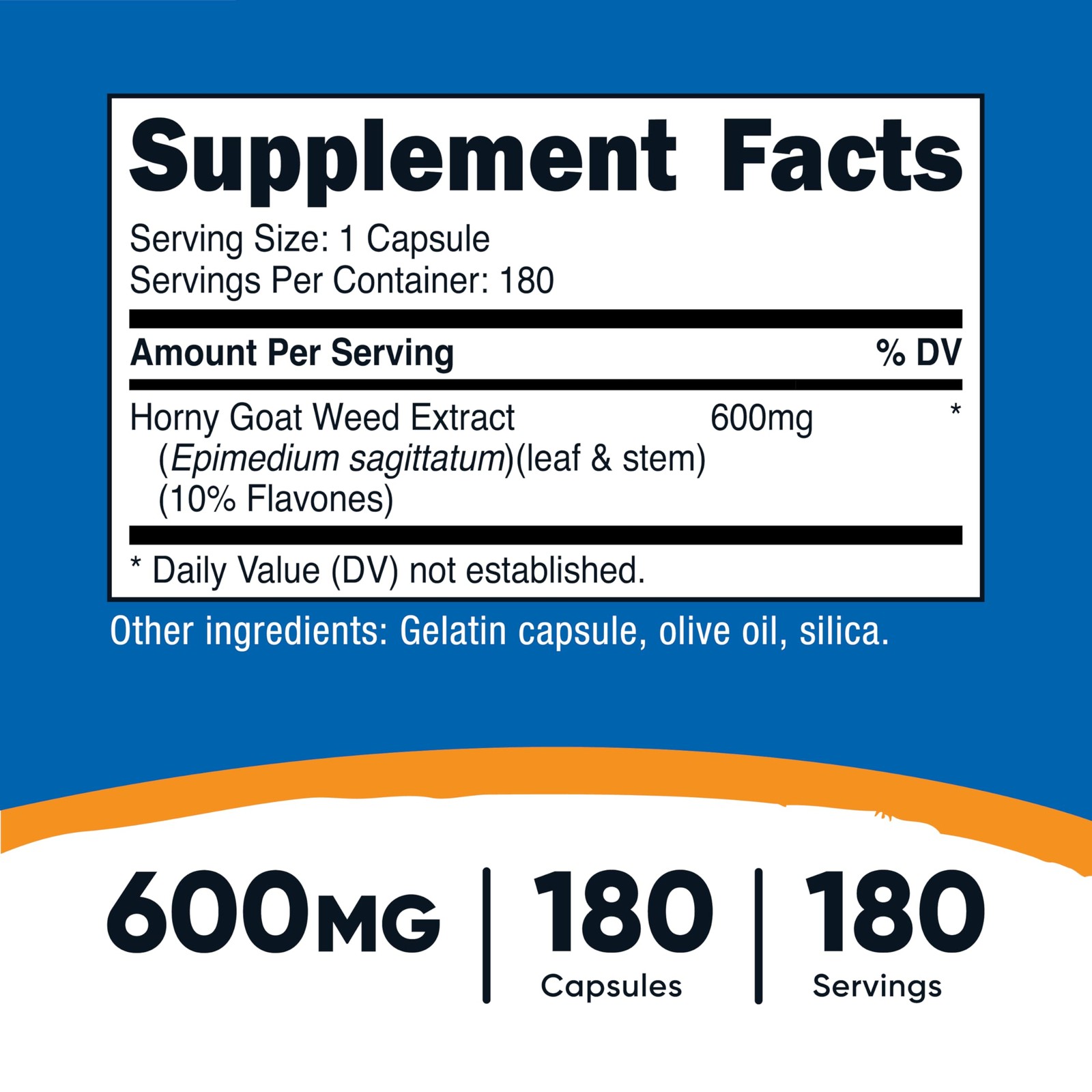 Nutricost Horny Goat Weed Extract (Epimedium) – 180 180 Count (Pack of 1)