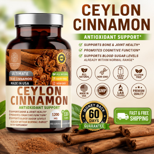 Canela de Ceilán 1200 mg | Apoyar niveles saludables de azúcar en sangre