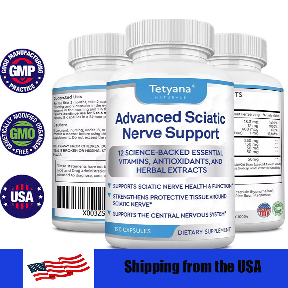 Advanced Sciatic Nerve Support Relief: Alpha Lipoic Acid Vitamin 120 Capsules