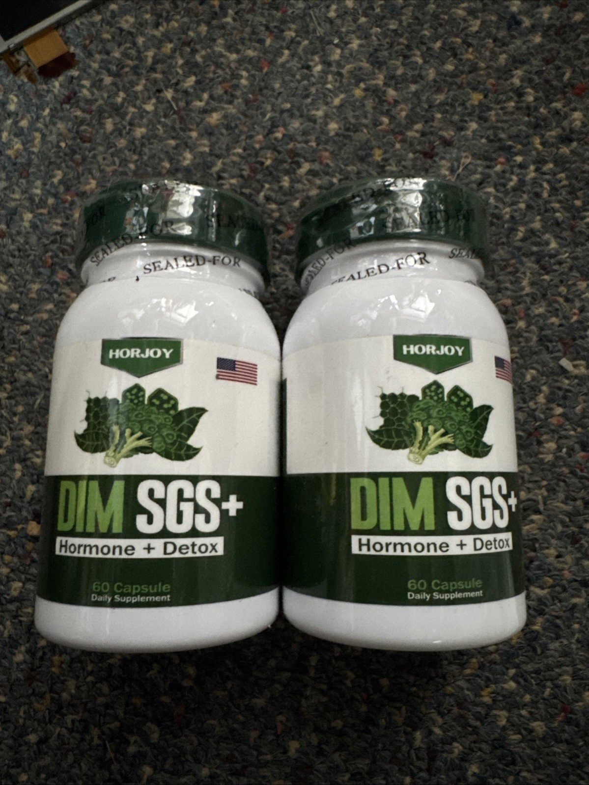 2 Pack Horjoy DIM SGS +, Hormone + Detox (60 Capsules Each Pack. Total 120 Caps