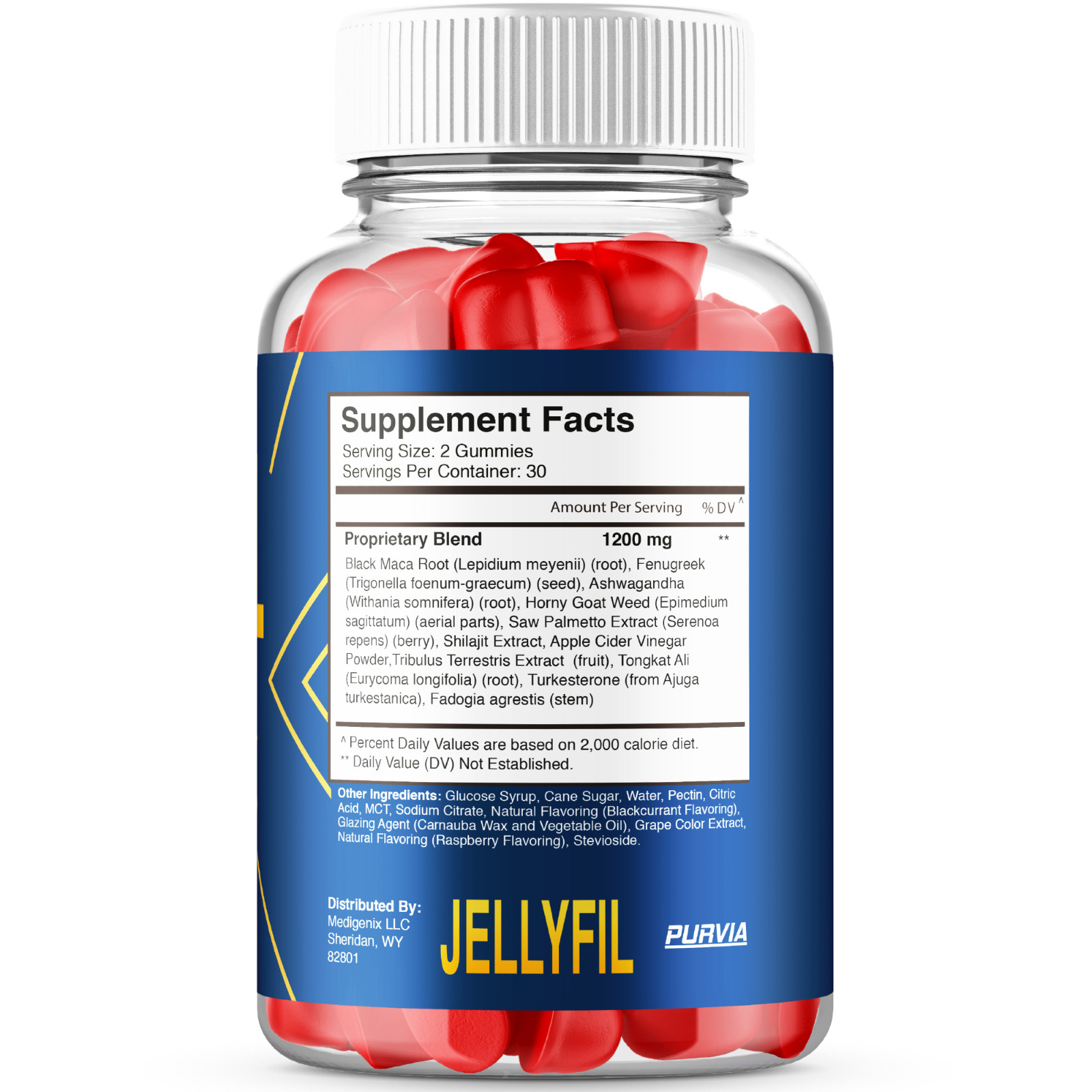 (5 Pack) Jellyfil Gummies For Men Jelly Fil Male Premium Supplements (300 ct)