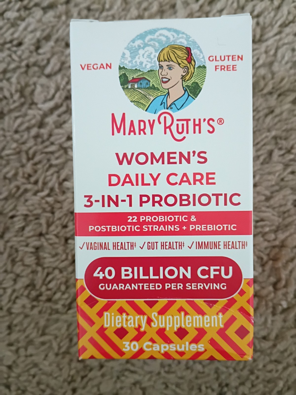 Mary Ruth’s 3-in-1 Womens Probiotic 30 Capsule 40 Billion CFU Exp 3/27 Fast Ship