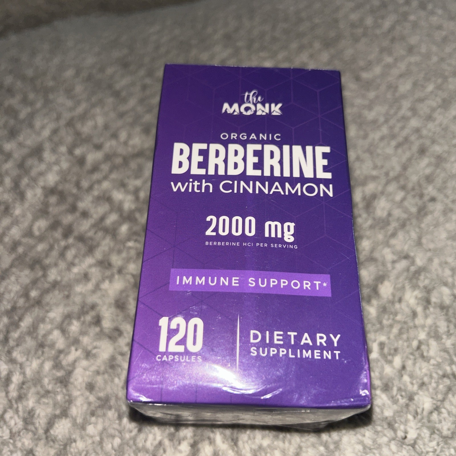 The Monk Organic Berberine Cinnamon 2000mg Immune Support 120ct Exp 5/2027