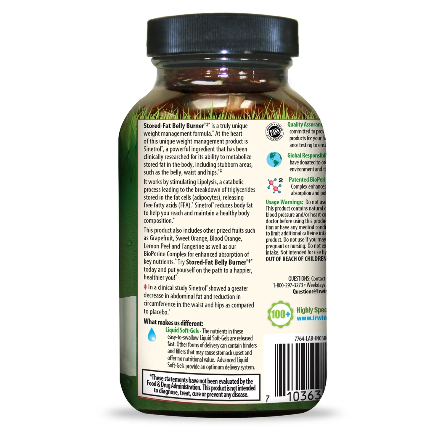 Stored-Fat Belly Burner – Thermogenic Formula -Supports Metaboli