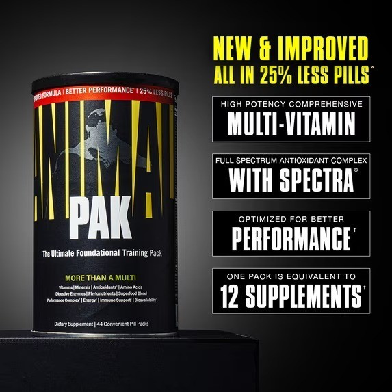 UNIVERSAL NUTRITION ANIMAL PAK Ultimate Foundation Multivitamin for Men 44 Packs