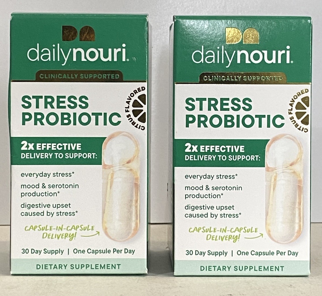 Daily Nouri Stress Probiotic for Cortisol Management, Digestion Exp 02/27