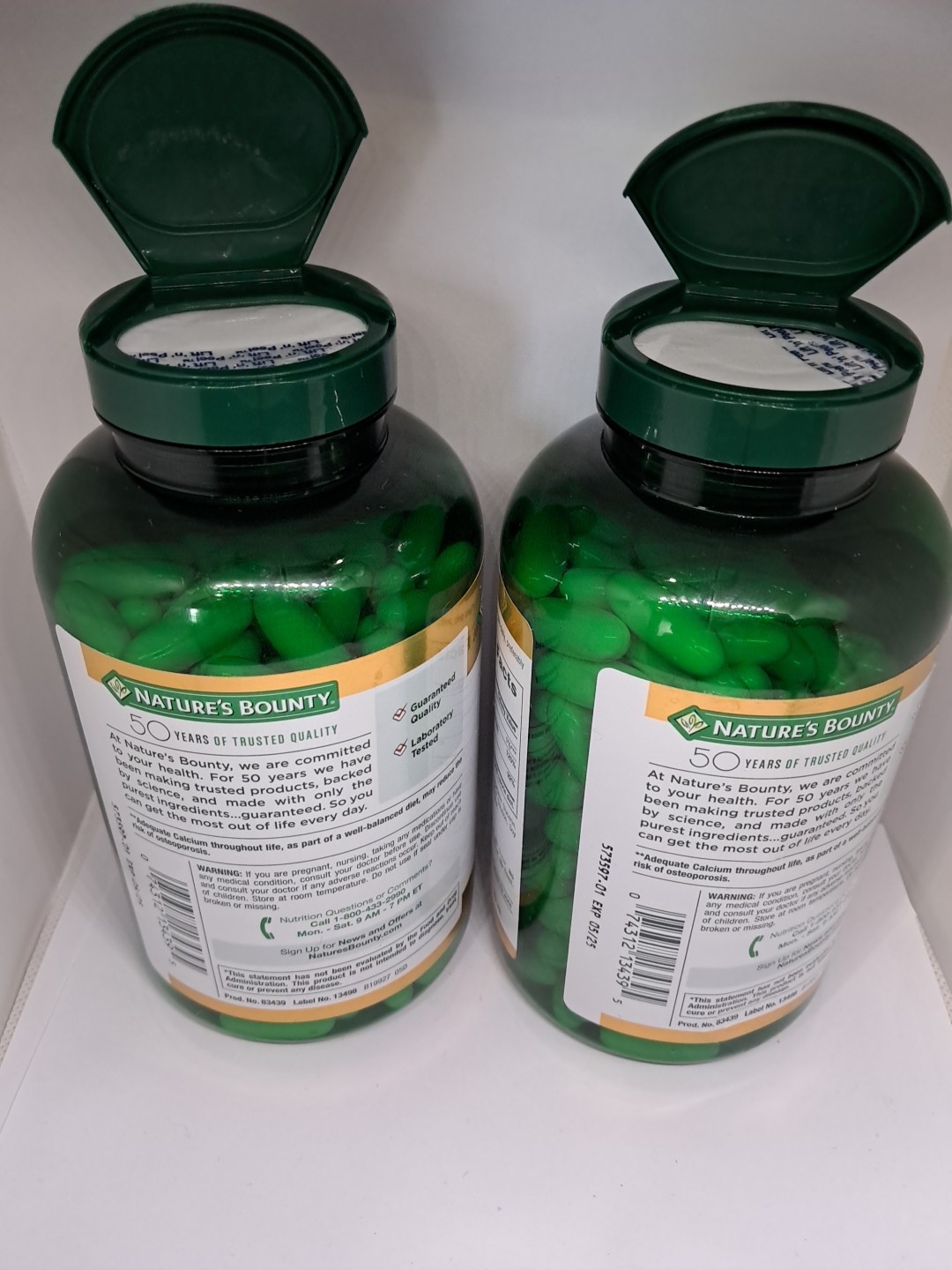 Lot Of 2 Nature’s Bounty Calcium 1200mg + Vitamin D3 120ct Exp 05/2025