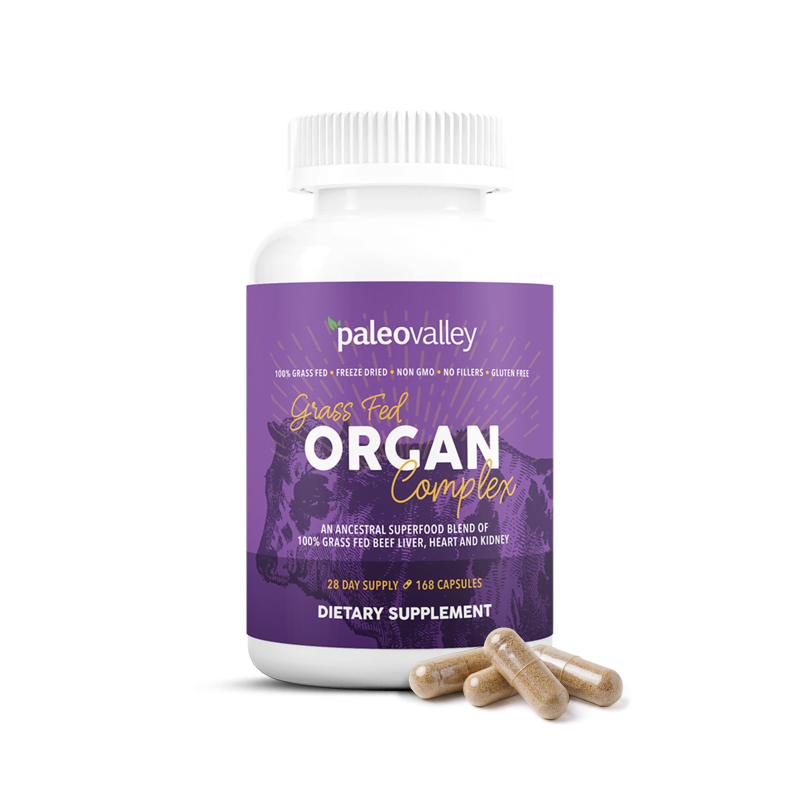 Paleovalley Grass Fed Beef Organ Complex FreezeDried Beef Liver, Heart, and …
