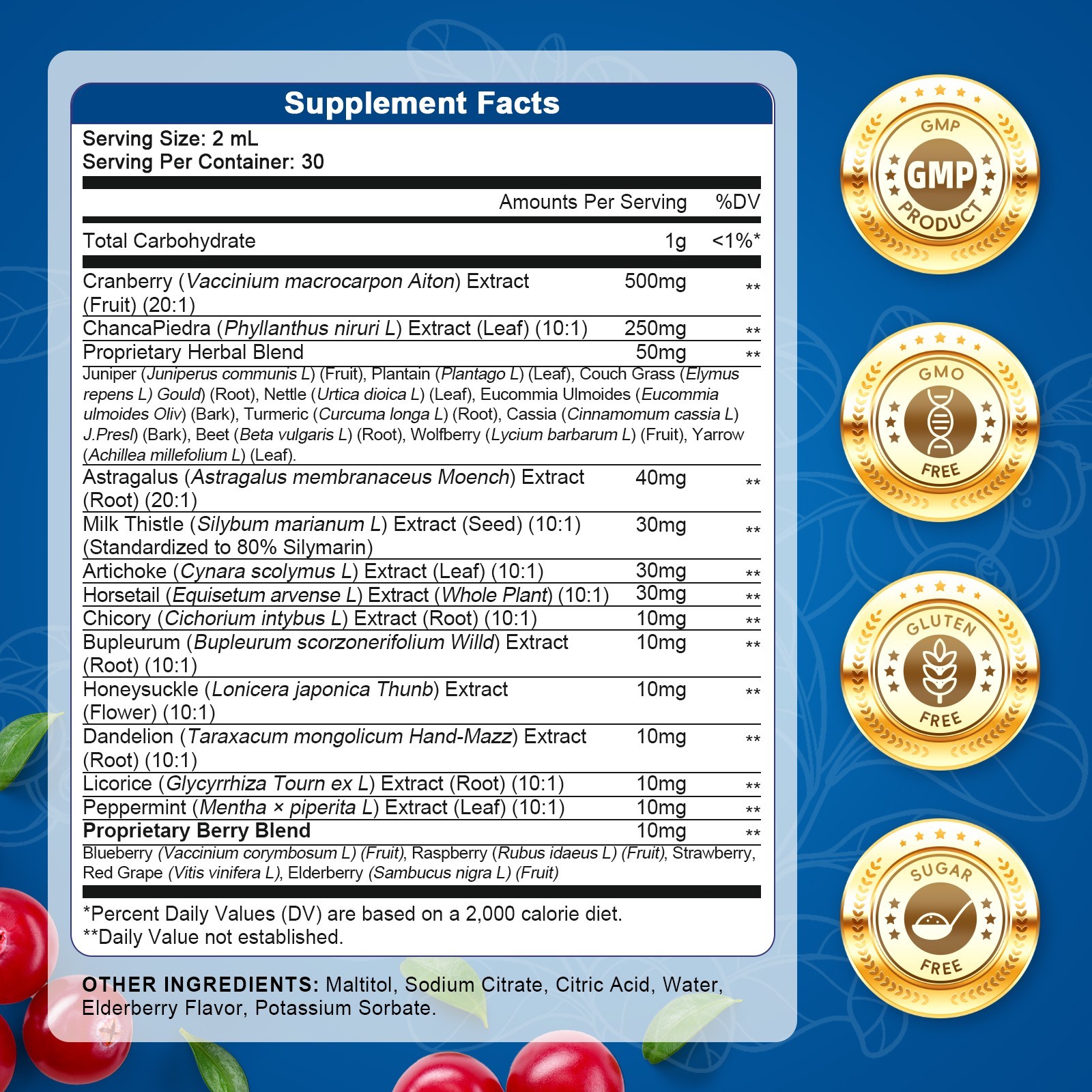 Kidney Cleanse Detox & Repair Supplement Natural Herbal Extract Drop 60ML