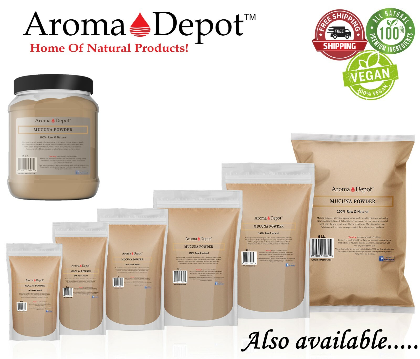 Mucuna Powder Wholesale Bulk 100% Pure Natural Pruriens Bean Haba del Terciopelo