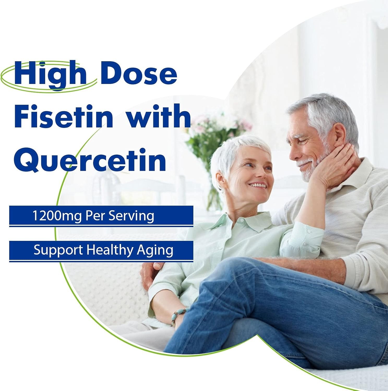 Liposomal Fisetin with Quercetin Supplements 1200 mg per Serving,High Absorption