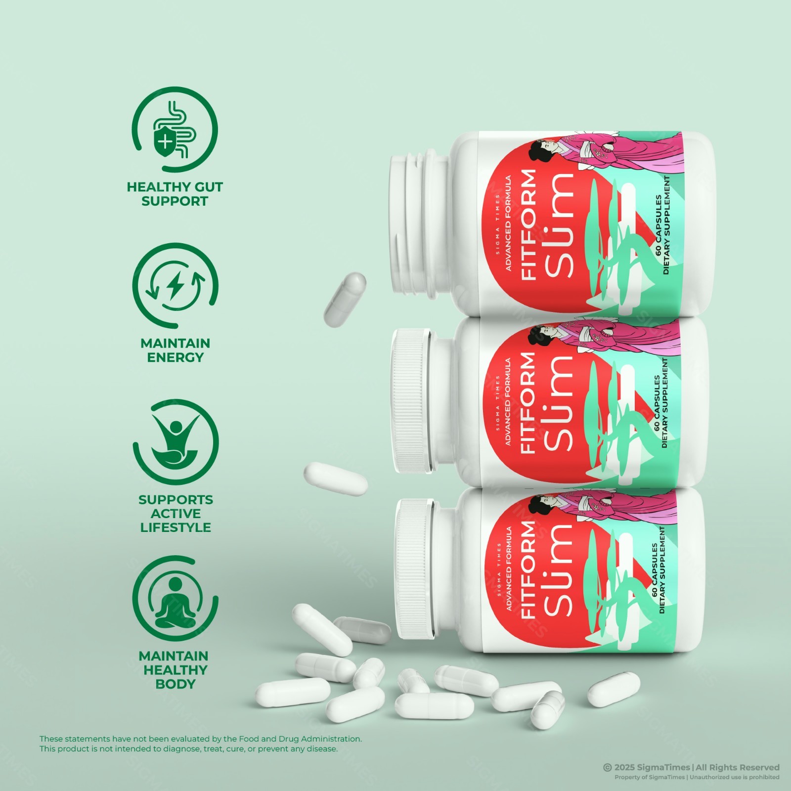 Fitform Slim Capsules – Weight Loss Support, Metabolism & Energy Pills – 3 Pack