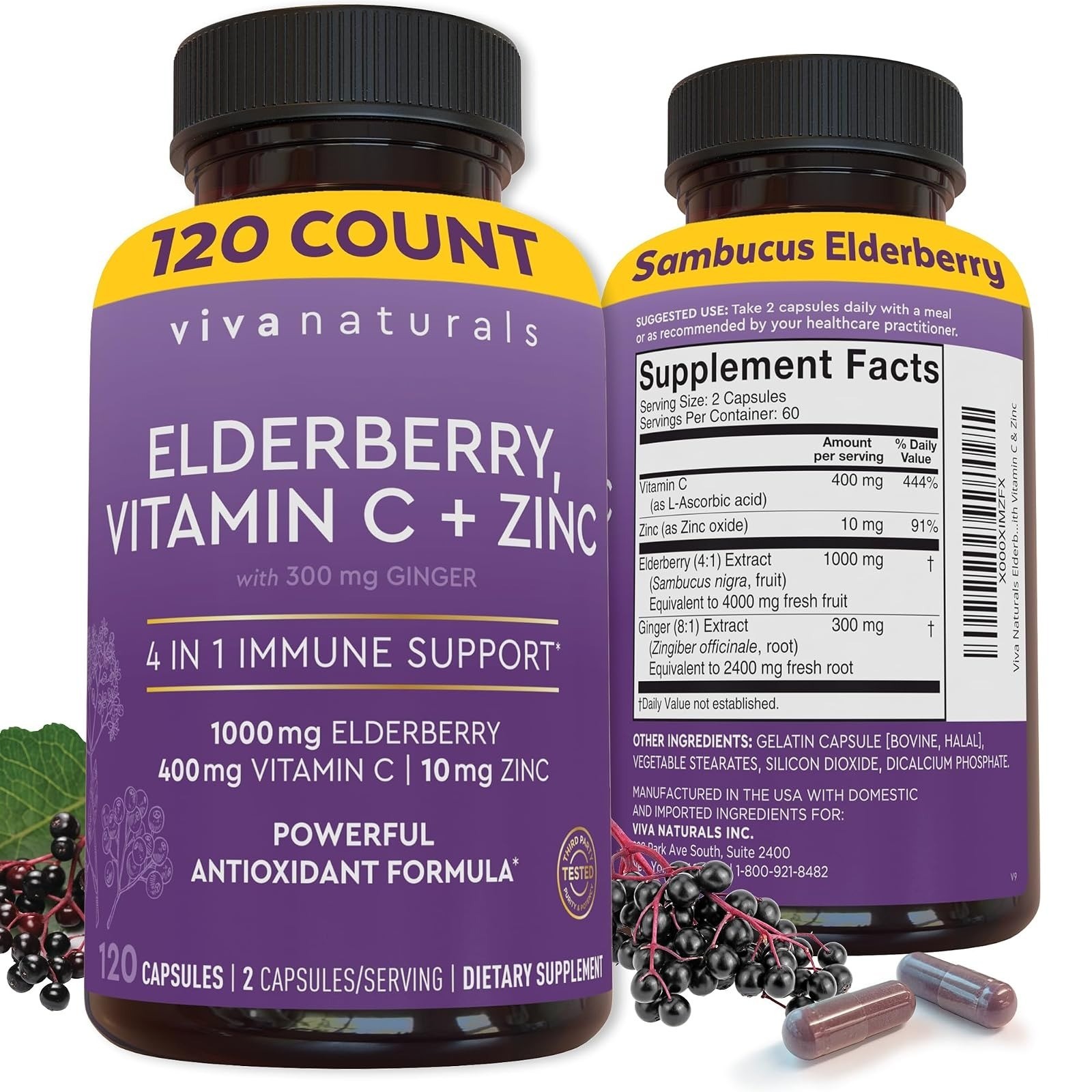 Viva Naturals Vitamin D3 5000 IU Softgels 360 Count Bone Immune Health