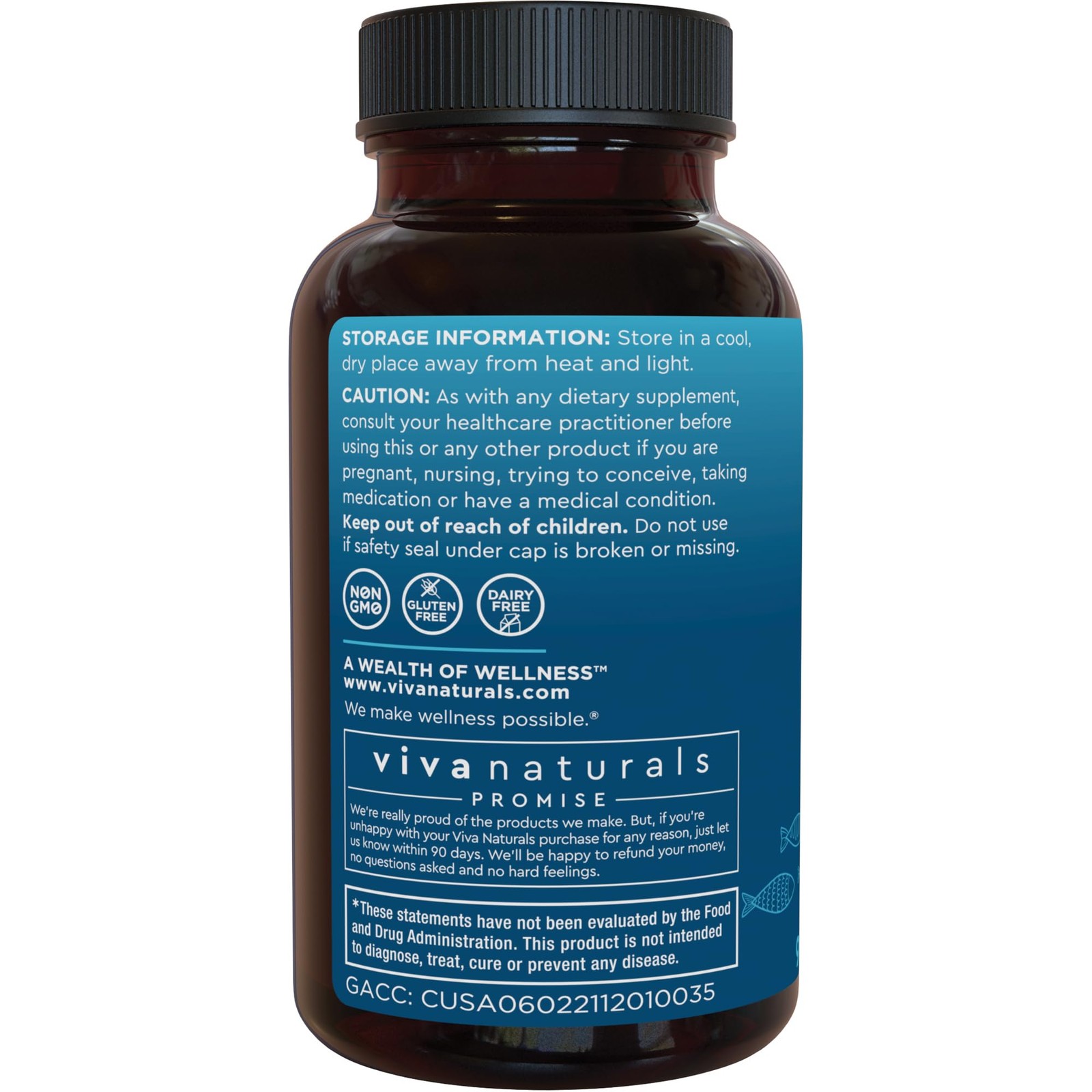 Share Viva Naturals Omega 3 Fish Oil 2500mg, 2250mg Fatty Acids, 90 Softgels