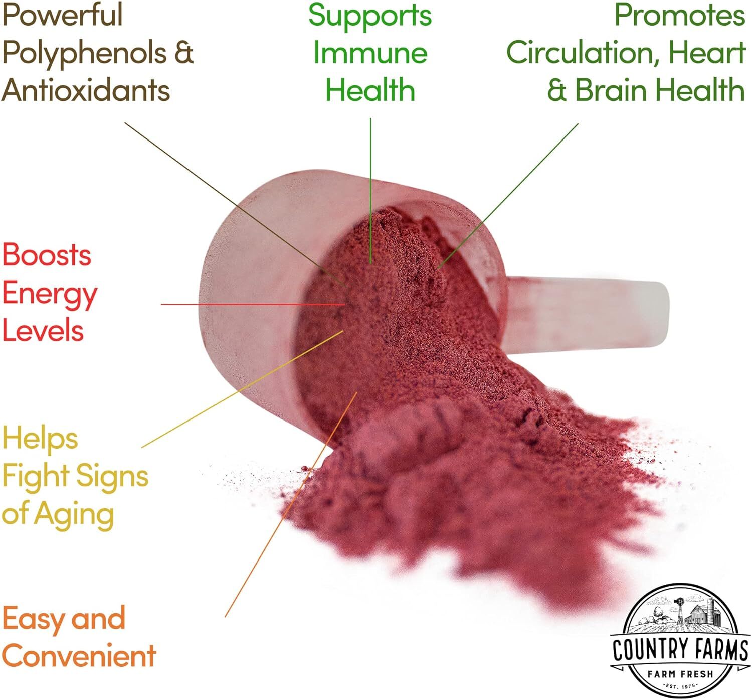 Super Reds, Superalimento Energizante Con Polifenoles, 48 Superfrutas Y B