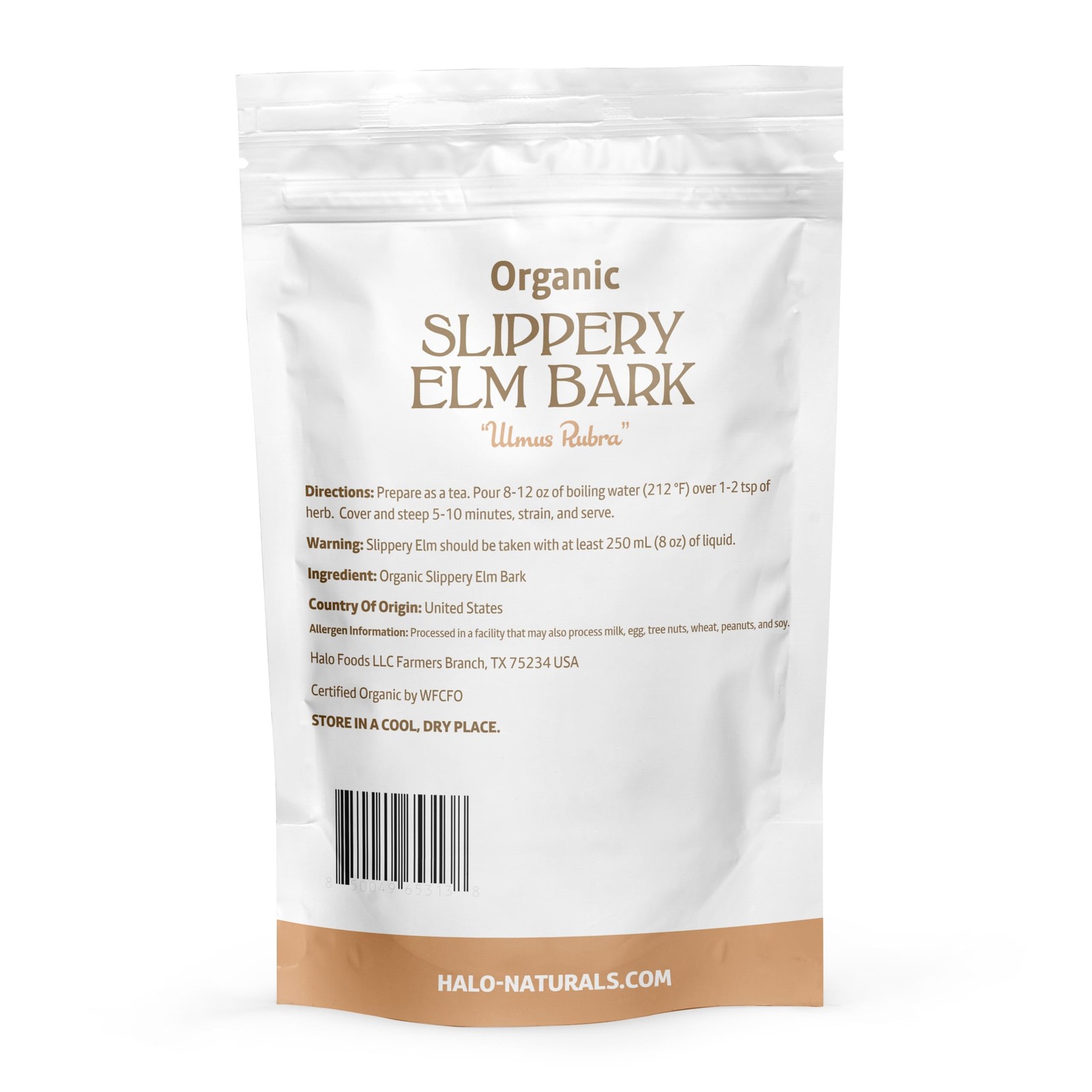 Organic Slippery Elm Bark Cut, 4 Ounces (Ulmus rubra) USDA Certified | Reseal…