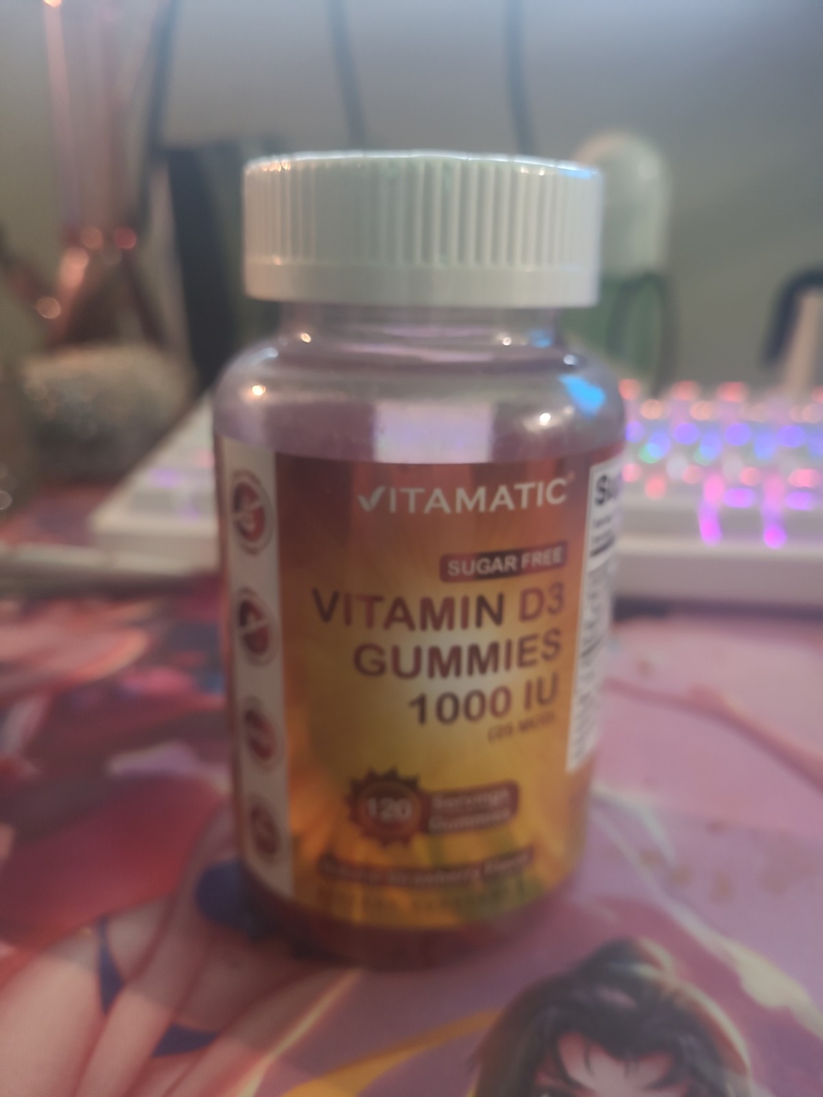 Vitamatic Sugar Free Vitamin D3 – 120 Pectin Based Gummies (1000 IU)