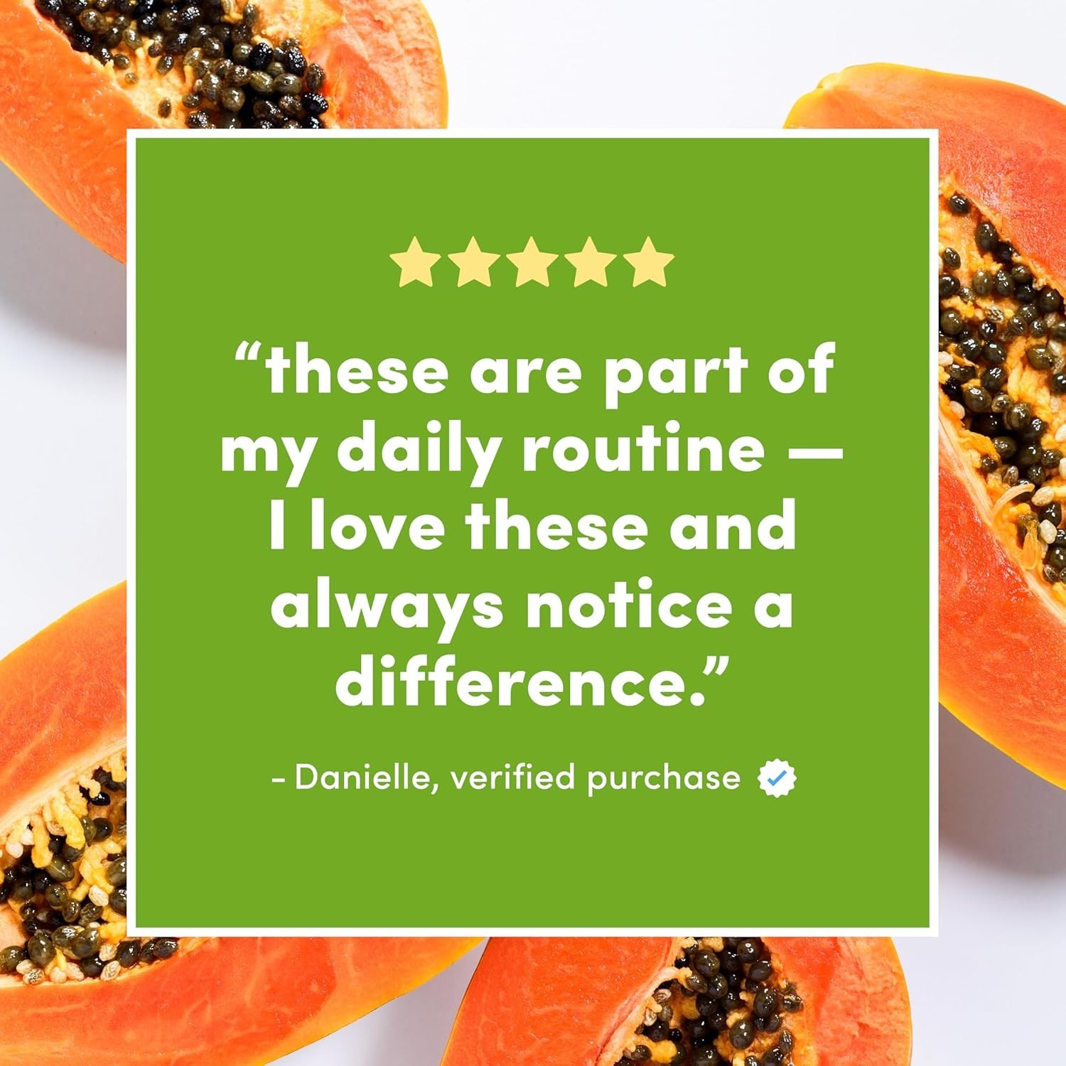 Natural Papaya Enzyme & Chlorophyll, 250 Chewable Tablets for Digestive Support