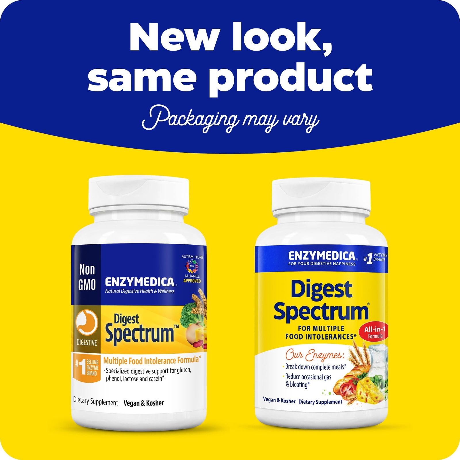 Digest Spectrum Digestive Enzymes for Multiple Food Intolerances Offers Fast-…