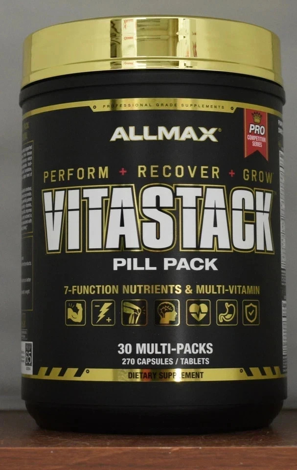 Allmax Nutrition Vitastack 30 Multi-Pack 90 Days Pack of 3 Total 810 Pills New